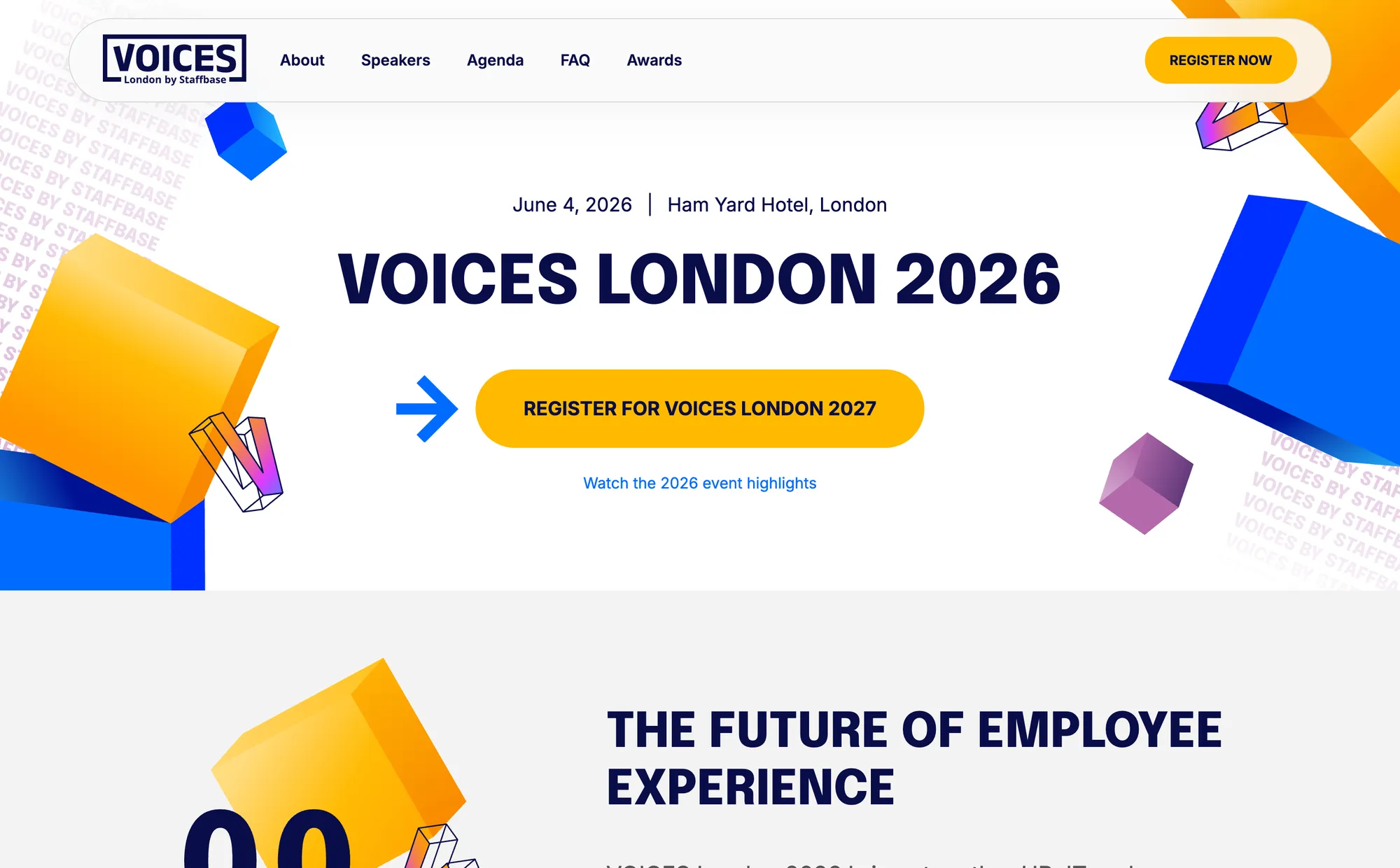 VOICES London (EMEA) homepage, 2026