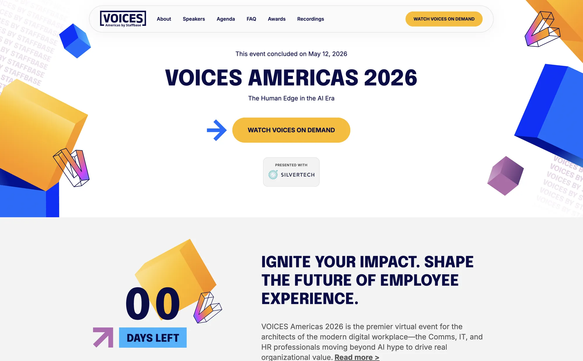 VOICES Americas (NA) homepage, 2026